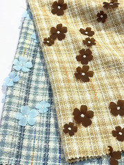 粗纺呢绒 绣花毛呢面料  秋冬服装面料 绍兴面料