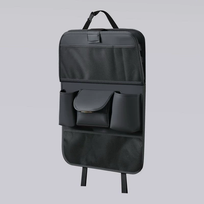 Dining Table Style Car Seat — Chair back anti-kick pad - long-model-with-dining-table-black-xl-64x45