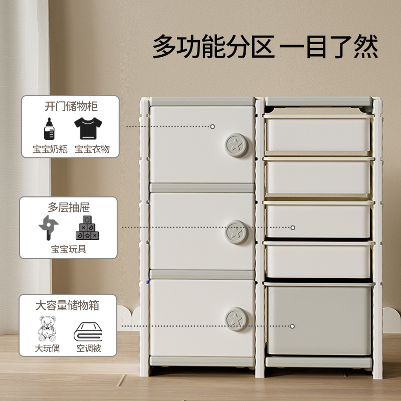 子供用玩具収納棚床置き多層家庭用赤ちゃん置物玩具棚簡易分類整理箱ロッカー