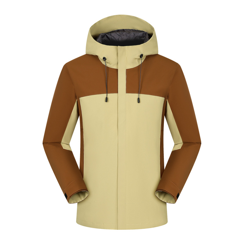 冬の新型三合一突撃服カスタムロゴ作業服二点セット取り外し可能防水防風コート男|undefined