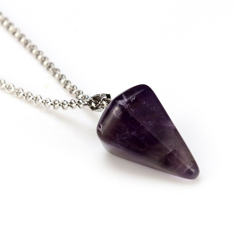 Fashion Hexagonal Cone Natural Stone Pendant Necklace 1 Piece display picture 3