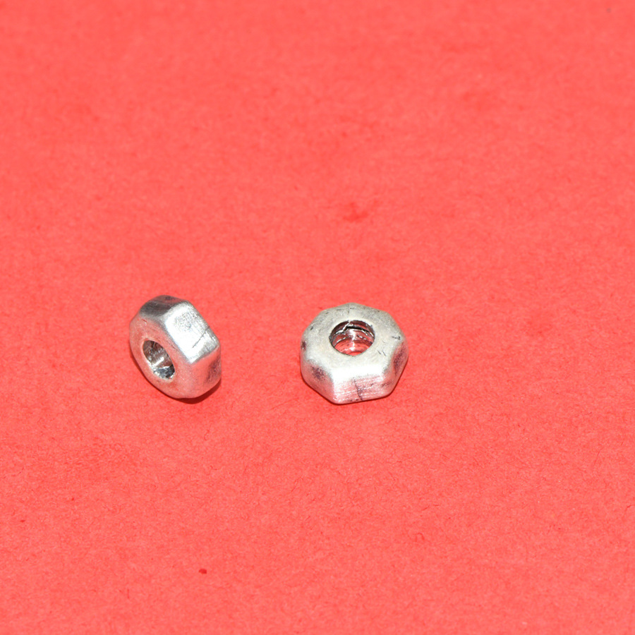 S99 Pure Silver Concave-Convex Spacer Beads with Six-Word Mantra, Loose Beads for DIY Handmade Beading, Stringing, and Barrel Bead Accessories