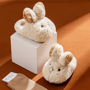 Happy Mary Child Cotton Slippers Baby Home Indoor Cotton Slippers Warm Winter Girl Cotton Slippers Floor Slippers for Baotou