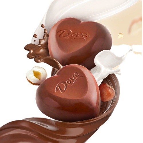 Dove Xinyu Chocolate Gold Gift Box with 18 heart-shaped candies to give your girlfriend 520 birthday snacks