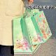 Watercolor green small animal gift bag exquisite ritual feeling large capacity cardboard blessing gift friends portable gift