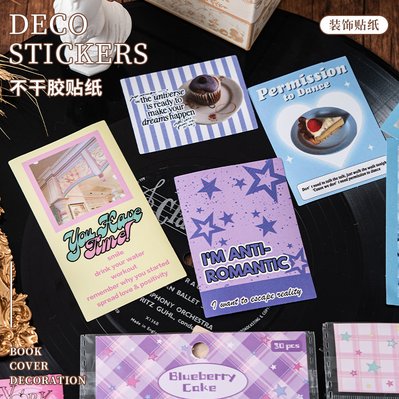 Paquete de pegatinas retro estilo americano, pegatinas decorativas para diario DIY, alta estética, estilo INS, pegatinas transfronterizas para diario