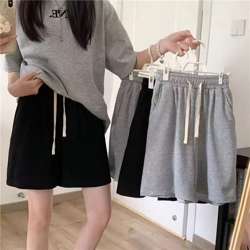 Shorts Summer Shorts Women's Men's Loose A- Line High Waist Slimming Casual Outwarting Ins Style Sports Wide Leg Pants