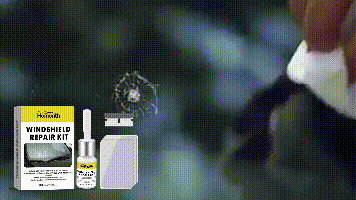 Homonth Car Windshield Care Three-Piece Set Crack Repair Cleaning Renovation Maintenance Protection Kit