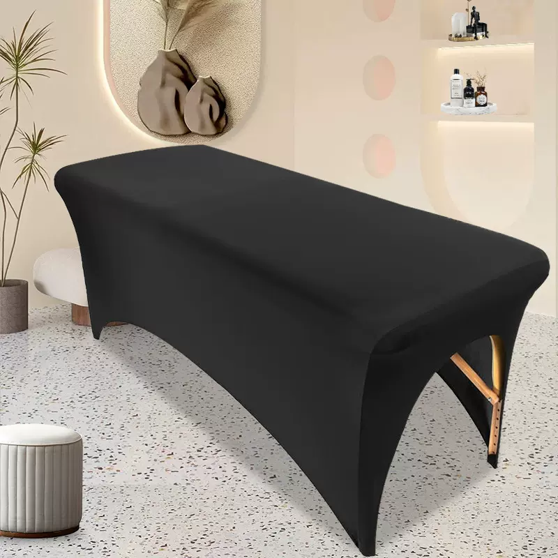 跨境弹力布美容床罩简约现代纯色小头拱形桌套eyelash bed cover