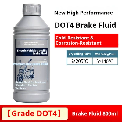 Cross-border exclusive supply of electric vehicle brake fluid, DOT4 disc brake fluid, brake fluid replacement, air bleed, brake change (Brake fluid) - gray-bottled-high-grade-dot4-brake-fluid-800ml