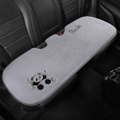 Piece Plush Without Backrest, Cute | Wool pad - rear-three-seater-ink-wash-gray-quantity-1