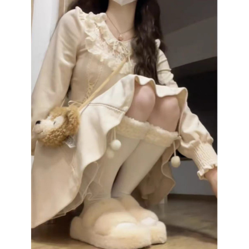 富家千金感显瘦春秋连衣裙女氛围感名媛小个子法式复古小香风裙子|undefined