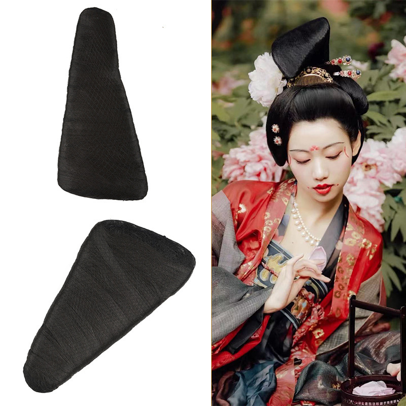 Antique Hanfu Wig Bag Ancient Wig Hair Bun Tang Style Size Single-knife Half-turn Hanfu Tang Wei Jin Wig Antique Hanfu Wig Bag Ancient Wig Hair Bun Tang Style Size Single-knife Half-turn Hanfu Tang Wei Jin Wig