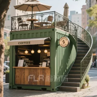 跨境定制可移动集装箱餐车支持加工证件齐全小吃车美食集装箱​