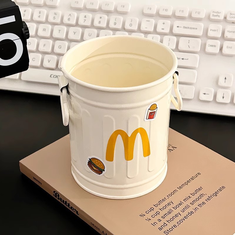 흰색 펜홀더 + 스티커 [1팩] 플라스틱 재질