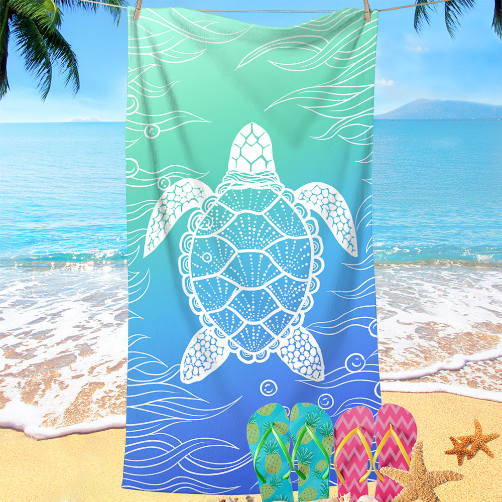 Toalla de playa de microfibra caliente de Amazon Toalla de baño absorbente de mariposa súper grande transfronteriza Towel engrosado