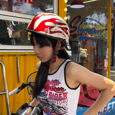 Pattern Half Helmet Unisex, Motosiklet kaskı (dəbilqə)