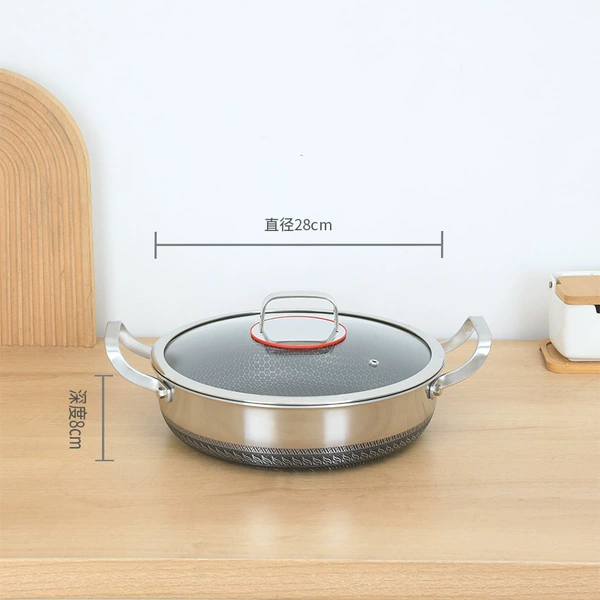 Double ear frying pan with inner diameter 28cm