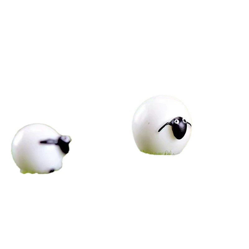 Micro landscape animal couple ornaments succulent bonsai mini resin craft sheep lamb DIY material wholesale