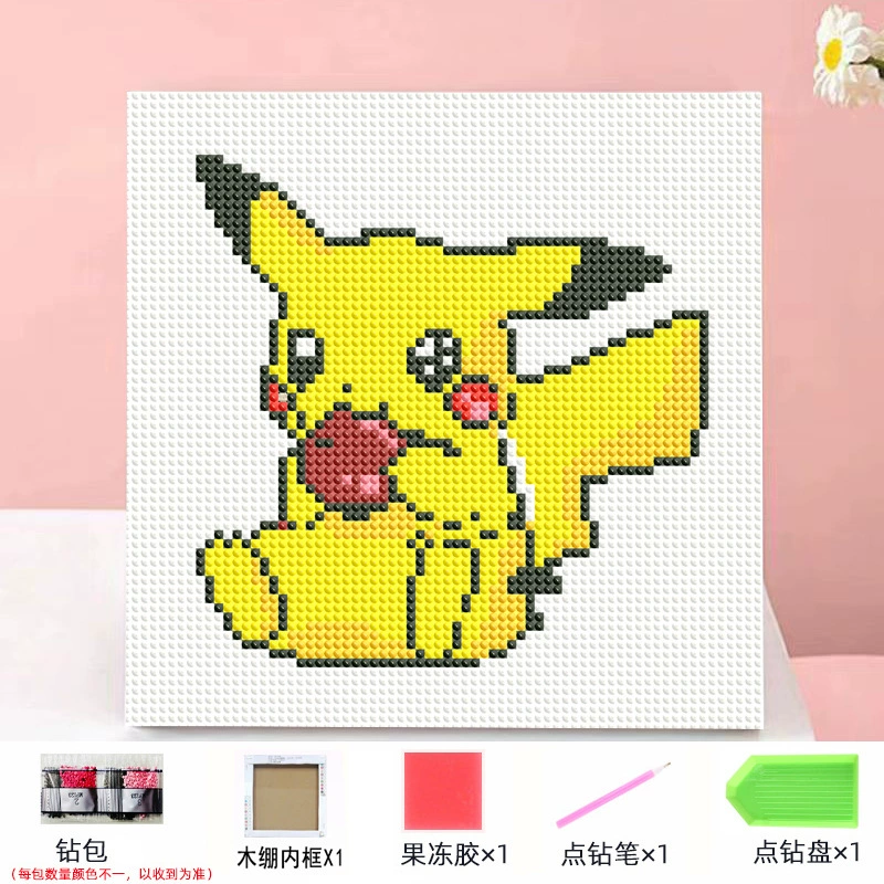 Набор алмазной мозаики DIY Kuromi и мультфильмы 20×20 см, рамка-наклейка, детское творчество