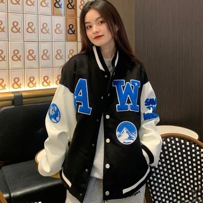 Europe and America High Street Couples dress mlb Spring and autumn season ins Chaopai Easy Harajuku Long sleeve Jacket coat