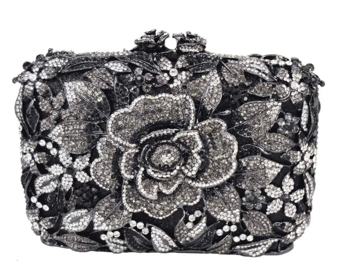 Selección estricta de diamantes transfronterizos bolsas de cena rosa pastel hueco bolsas de mujer bolsas de diamantes llenas bolsas de mano bolsas de vestido