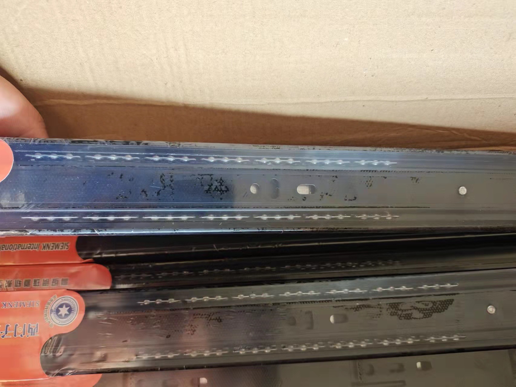 Drawer rail ball bearing slide track hardware accessories silent slide track furniture slide rail three-section guide rail 4510