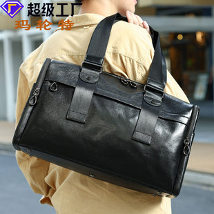 Marent Genuine Leather Men's Handbag High-end Business Briefcase Large Capacity Single Shoulder Men's Short-distance Walking Bag
