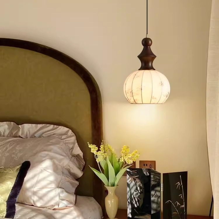 Nuevo estudio candelabro chino retro dormitorio francés tela de sala de estar de madera maciza estilo retro sensación de alto nivel estilo chino arte antiguo