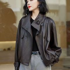 美式皮衣外套女短款2025秋季新款立领气质机车服皮夹克洋气
