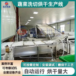 蔬菜烘干生产线  连续式蔬菜清洗切菜脱水真空包装机烘干设备商用