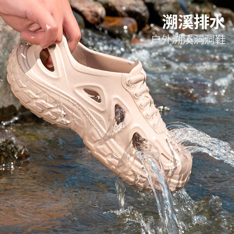 Croc Shoes Women's 2025 New Summer Outer Wear Thick-Soled Non-Slip Eva Couple Sports Sandals Men's 4.5cm Thick