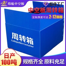 江苏12mm蓝色中空板塑料箱加工定制电商塑料框货源空心塑胶瓦楞pp