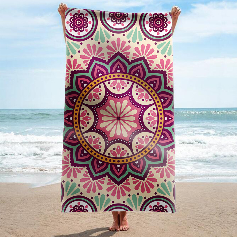 Suministro especial de doble cara terciopelo Internet celebridad serie rectangular fábrica al por mayor material garantía Toalla de playa Toalla de baño