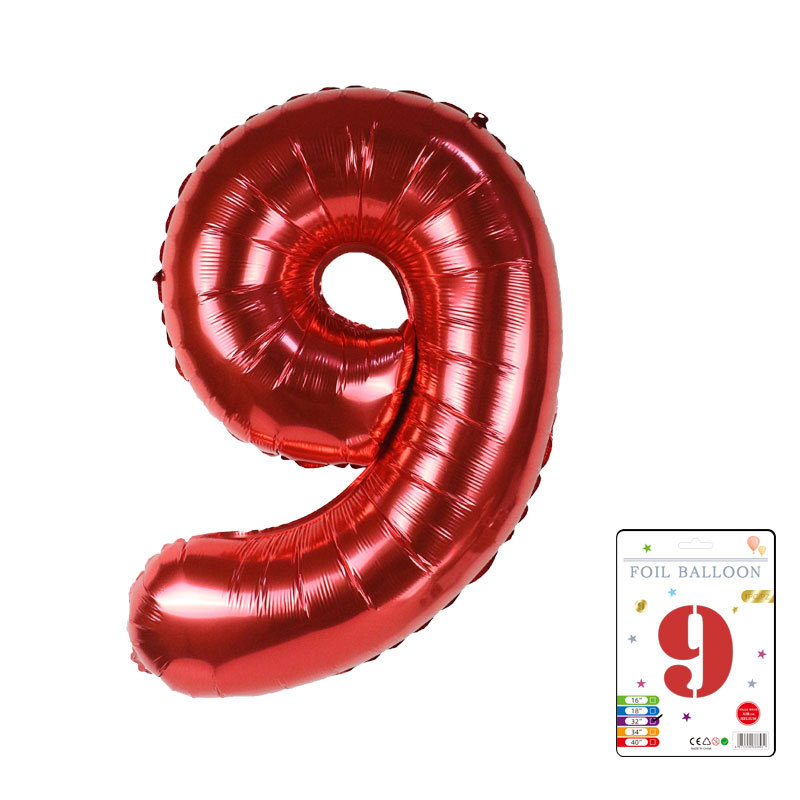 Globo digital de 32 pulgadas, embalaje de tarjeta de papel independiente, versión estadounidense, película de aluminio delgada, embalaje fino, papel de aluminio, globo de cumpleaños