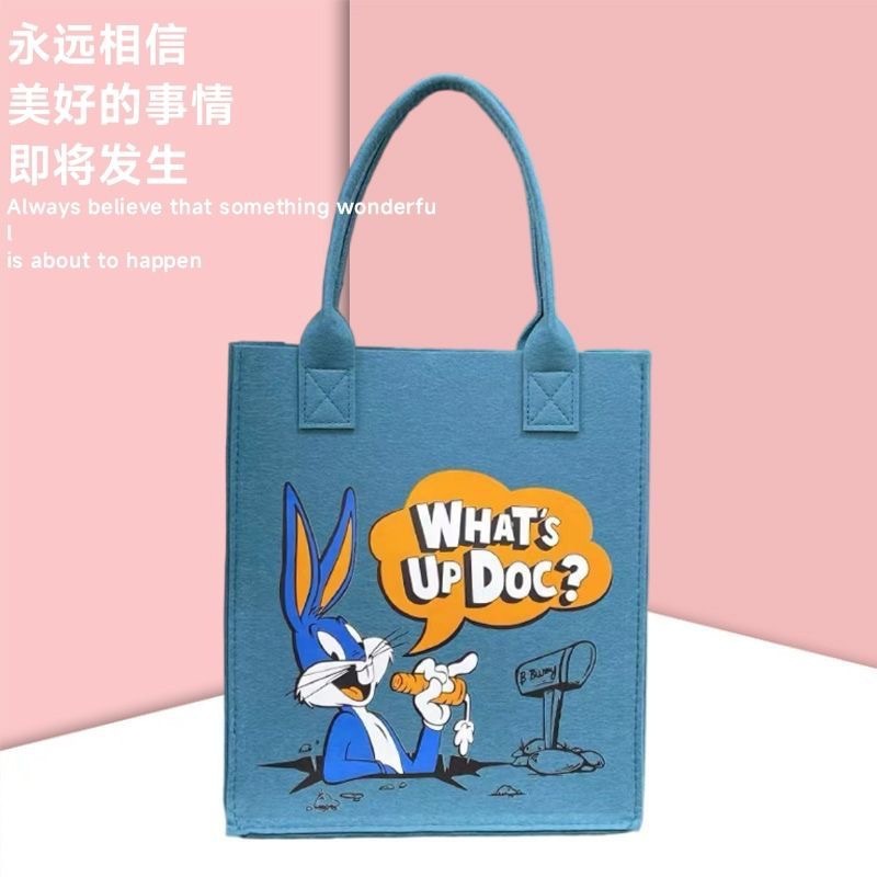 現物メーカー卸売り24新型ネット紅フェルトバッグ手提げ袋プリント漫画公仔補習袋お土産|undefined