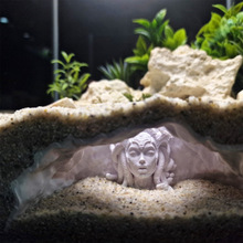 跨境水族馆鱼缸造景Medusa’s Lair美杜莎蛇发女妖Aquarium cave