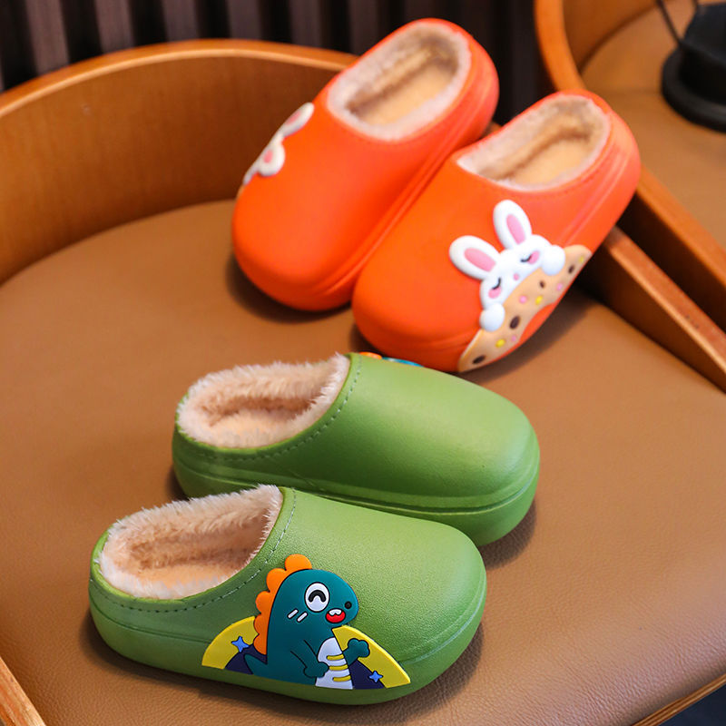 Winter children's cartoon cute insulated keep warm non-slip slippers