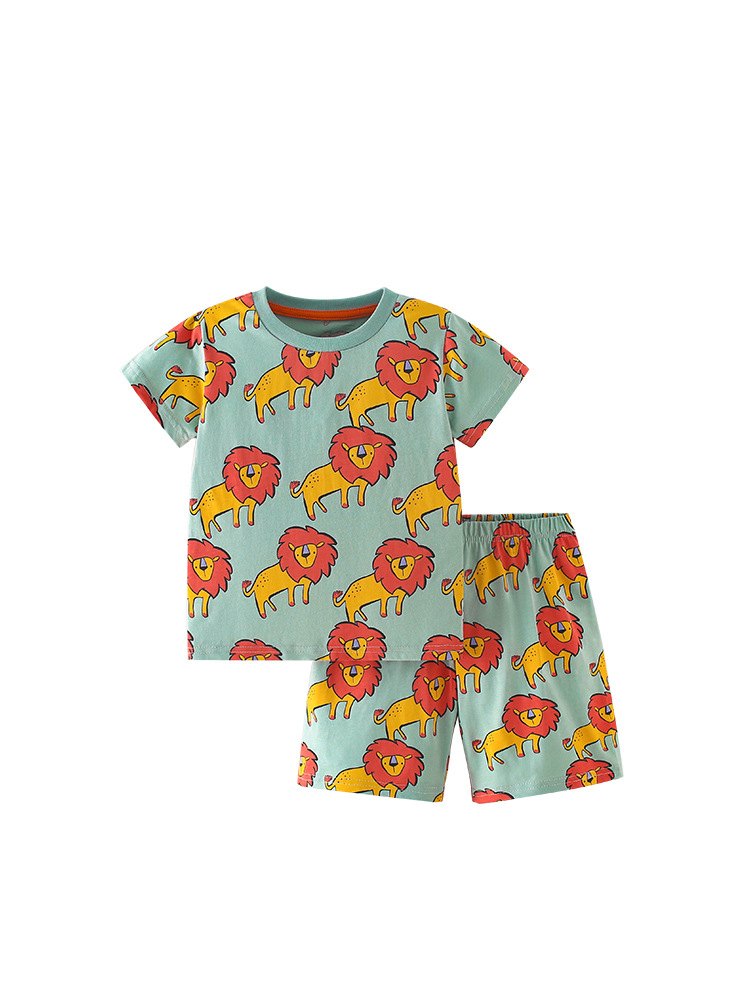 Trajes de niños malwee transfronterizos de verano nuevos niños europeos y estadounidenses de cuello redondo camiseta de manga corta guapo conjunto de dos piezas