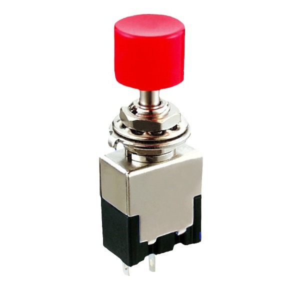 优势供应小型6MM开孔按拉开关按键复位带锁开关55PA1 符合UL ROHS