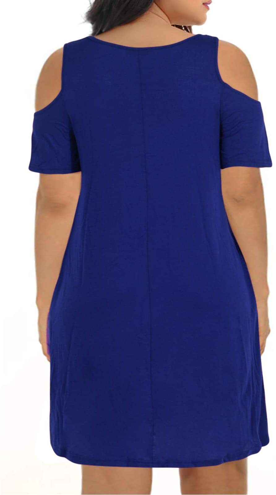 2025 transfronterizo Amazon verano Europa y América ropa de mujer de moda grande vestido suelto cuello redondo hombro abierto falda A