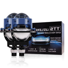 新款热卖P02双光源汽车LED大灯3寸双光透镜65W通用透镜超亮聚光
