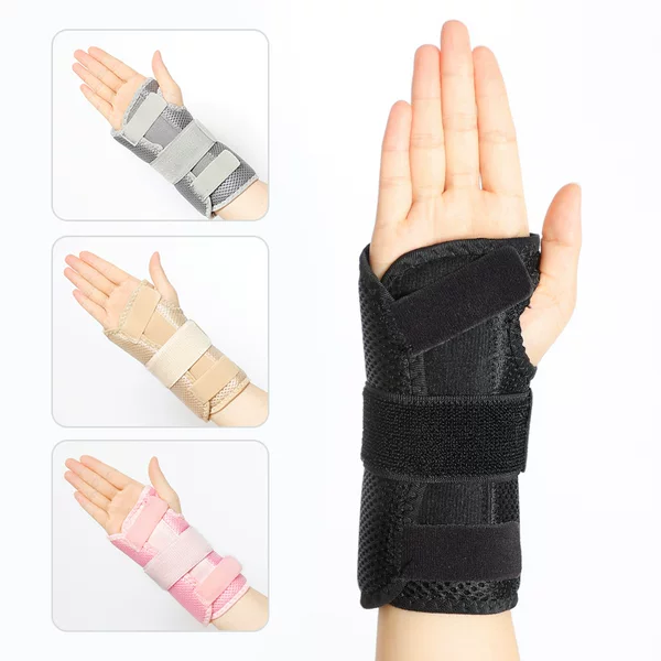 Cross-border new aluminum plate pressurized fixed support gloves sports training thumb breathable wrist elastic strap