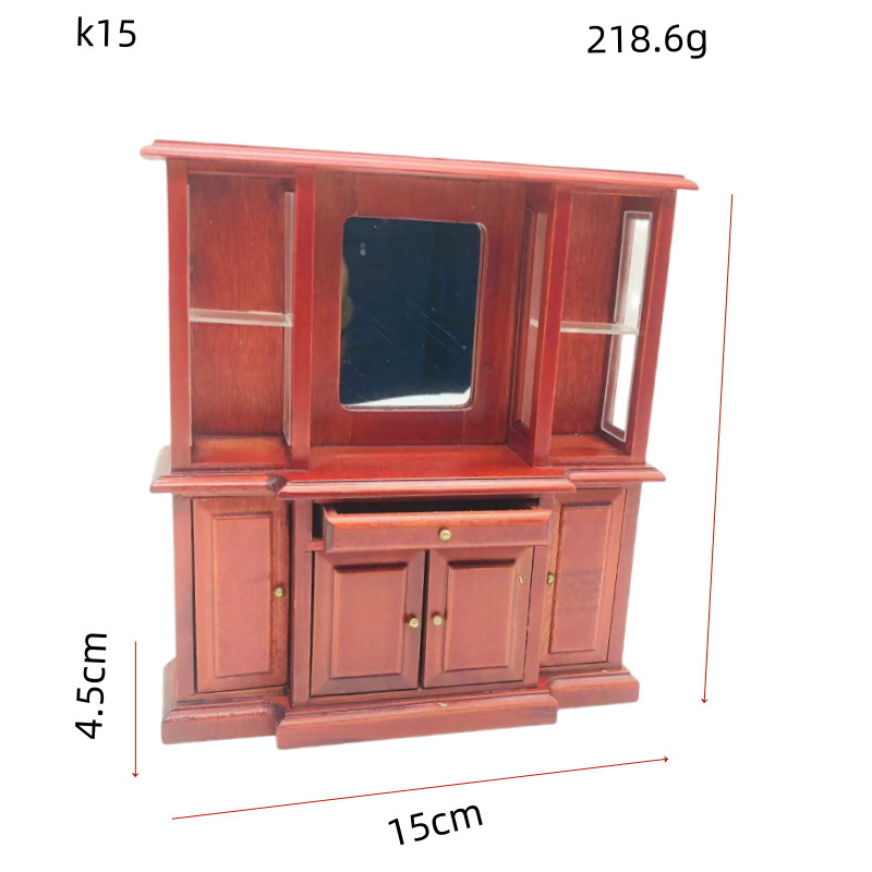 dollhouse  miniatures΢��ʳ��diyģ�ͷ����������ľ�Ƴ���ƹ�