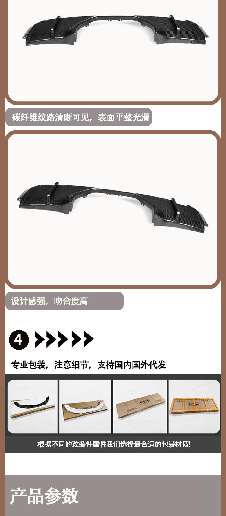 Suitable for 2020-IN BMW M4 G82 M3 G80 MP carbon fiber rear lip tail lip rear spoiler