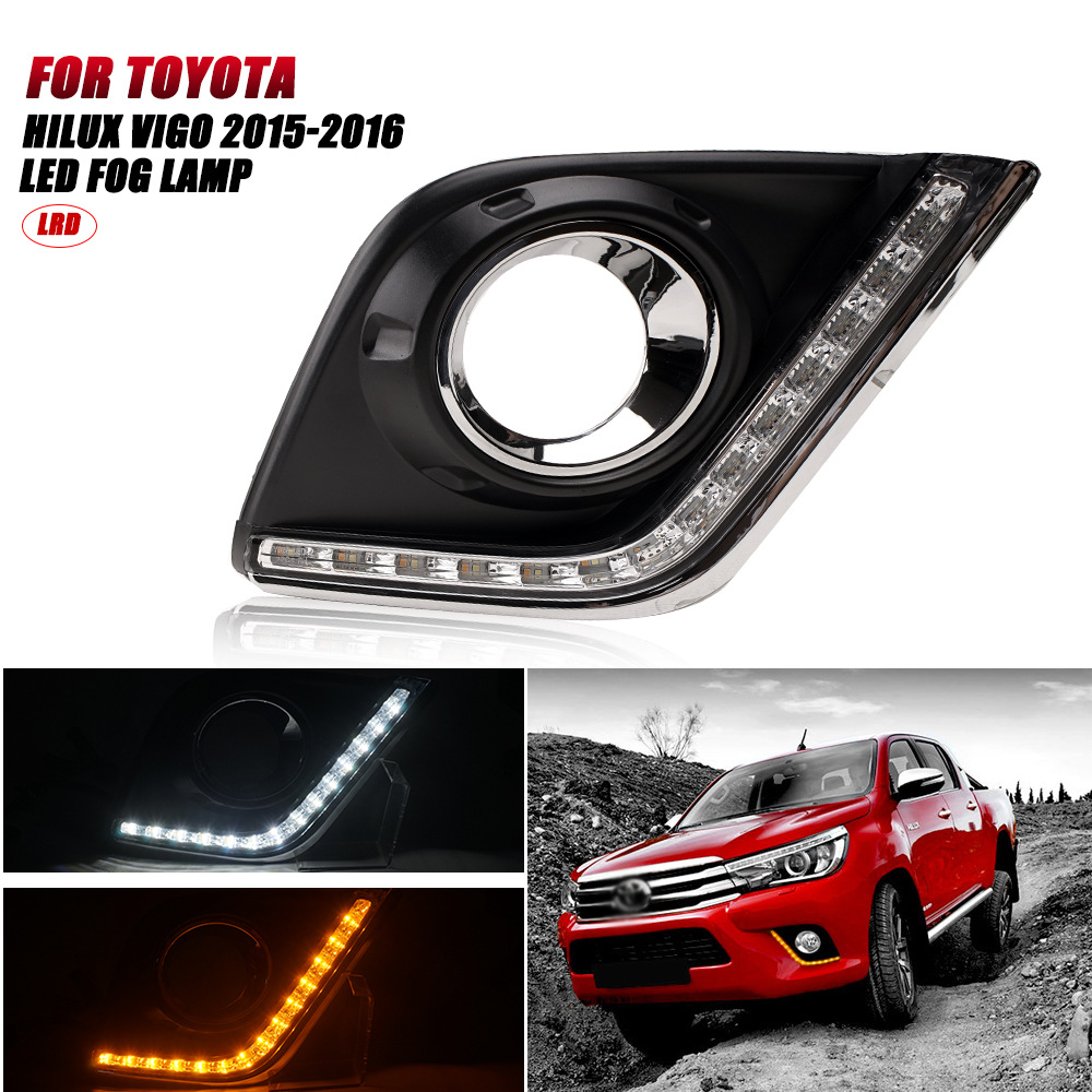 Aplicable a TOYOTA 15 16 Herrax LED Asamblea de lámpara de niebla VIGO pickup led luz diurna luz de barra delantera