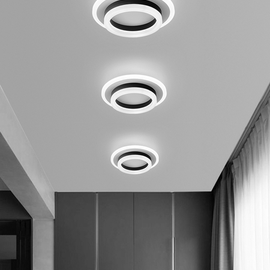 现代走廊过道灯创意led门厅天花射灯玄关客厅明装筒灯过道吸顶奥