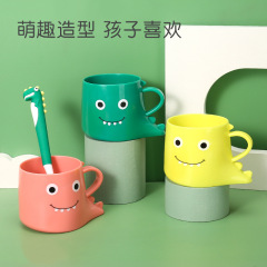 子供の歯ブラシのコップは厚くて小さい恐竜の歯ブラシのコップを厚くします。