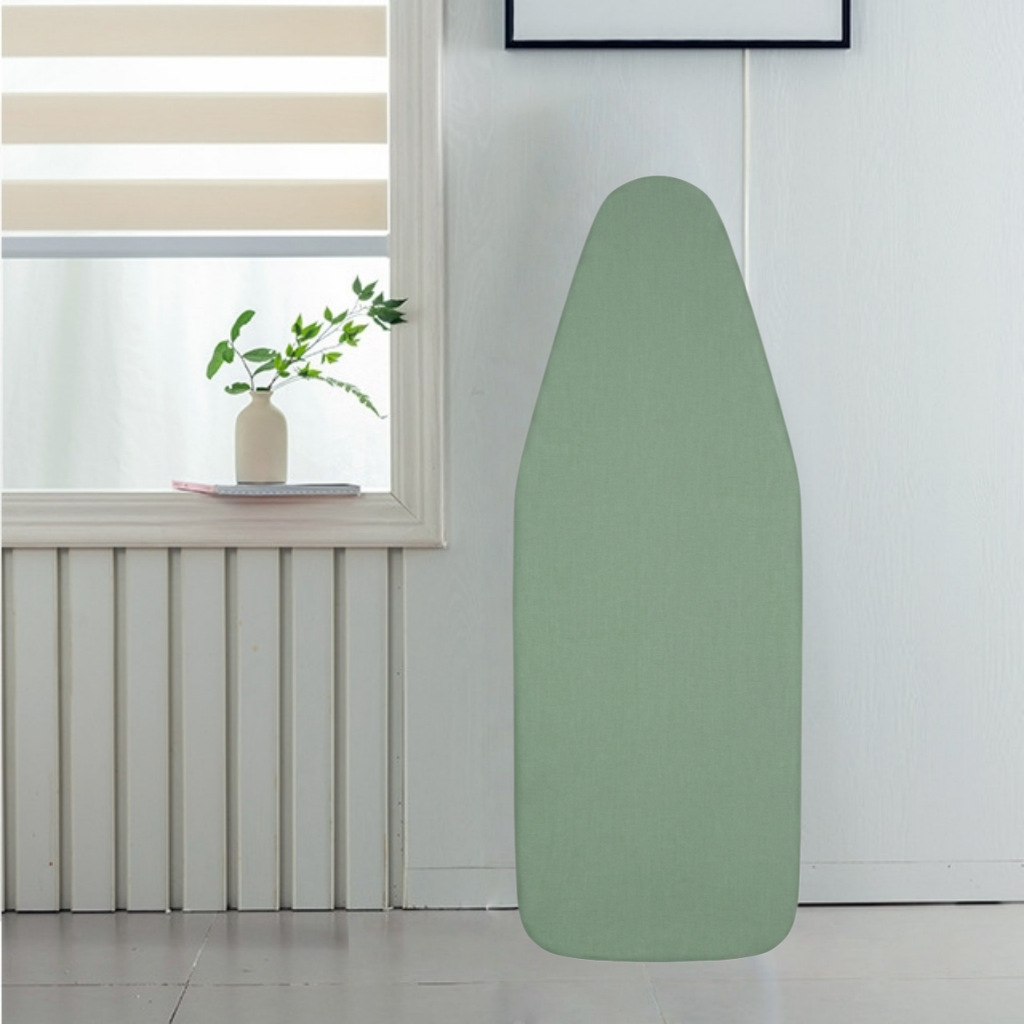 Funda para tabla de planchar con protección de bordes, accesorios, cierres a presión, resistente a altas temperaturas, funda para tabla de planchar de algodón con revestimiento plateado.