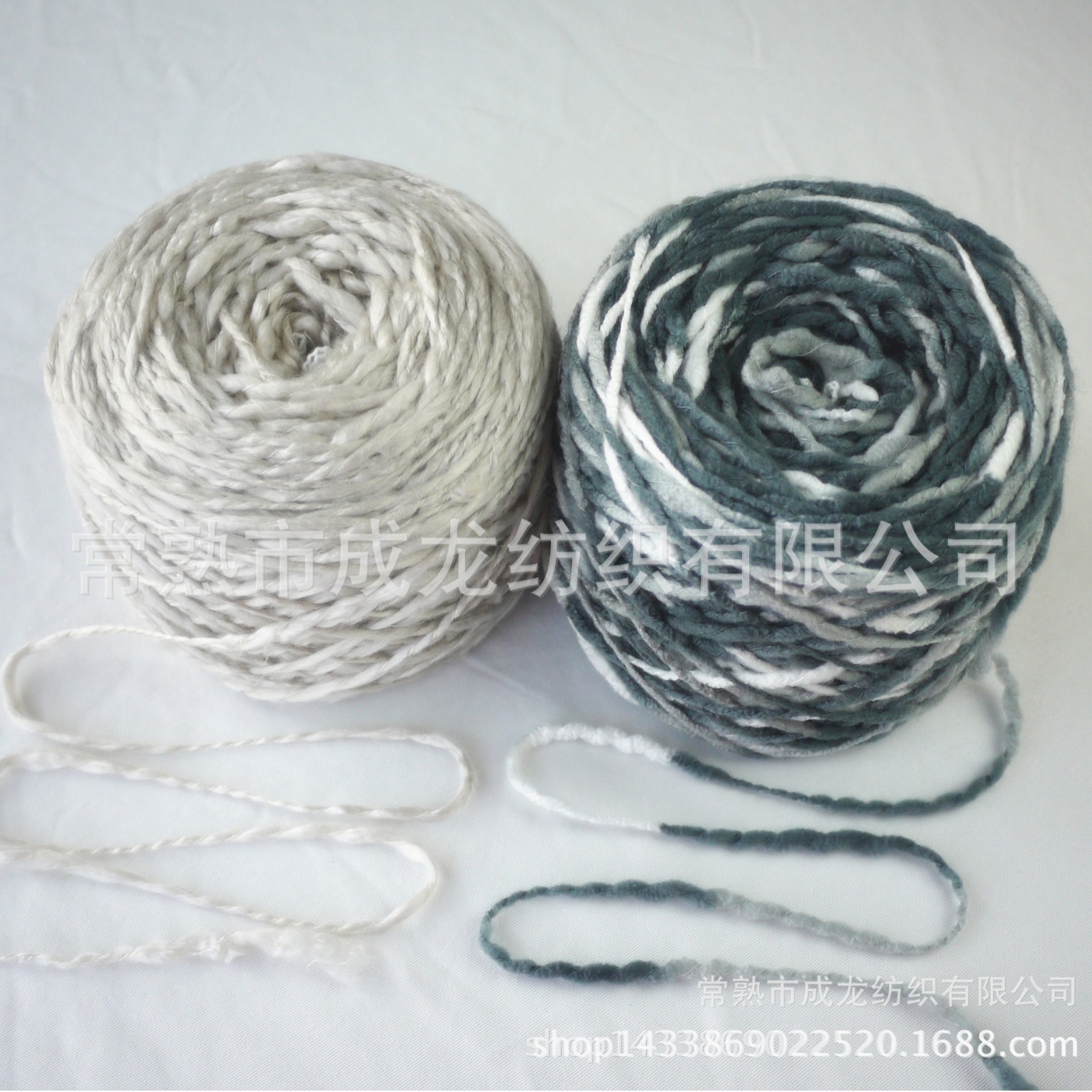 成龙纺织1.3支环锭纺全腈大肚纱 毛衣帽子围巾线毯专用纱花式纱线